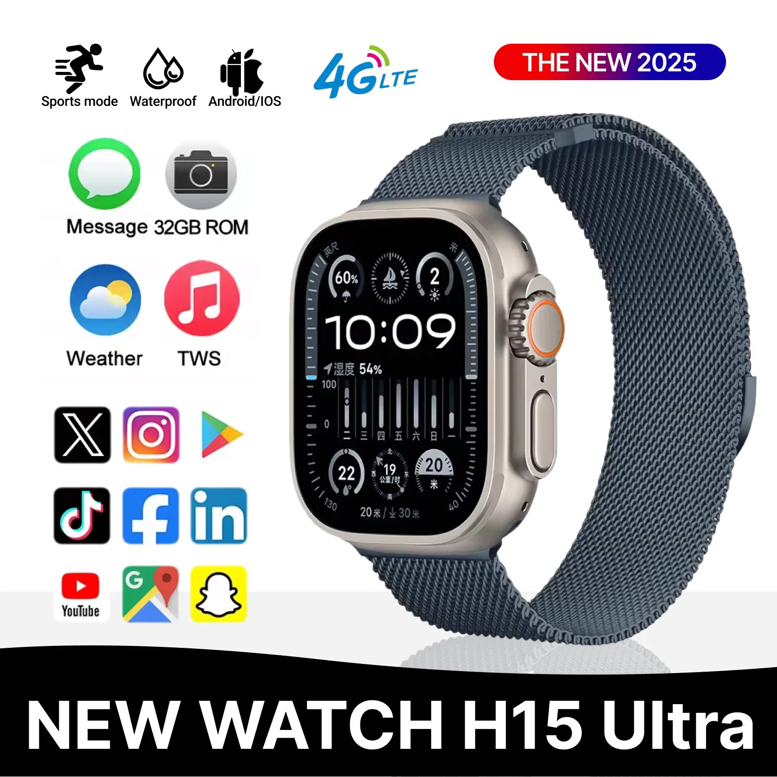 2025 ֽ Ʈġ H15 Ʈ  ġ 3 ø AMOLED ũ 49mm ɹڼ    Ʈġ 